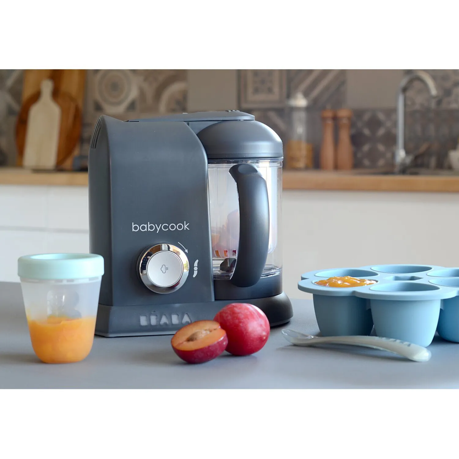 BÉABA Robot cuiseur Babycook® Solo Gris foncé< Babycook® Solo