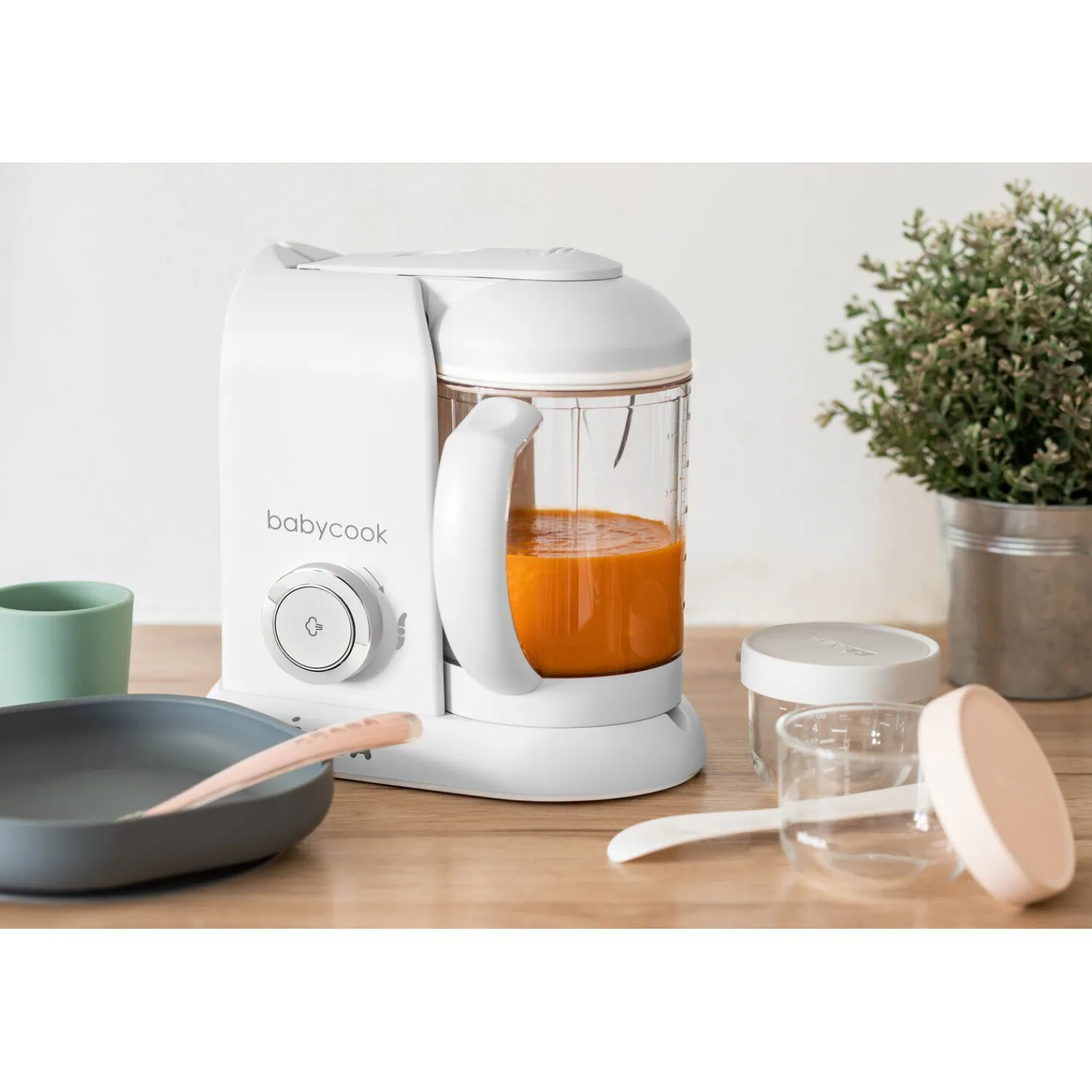 BÉABA Robot cuiseur Babycook® Solo Blanc/Argent< Babycook® Solo