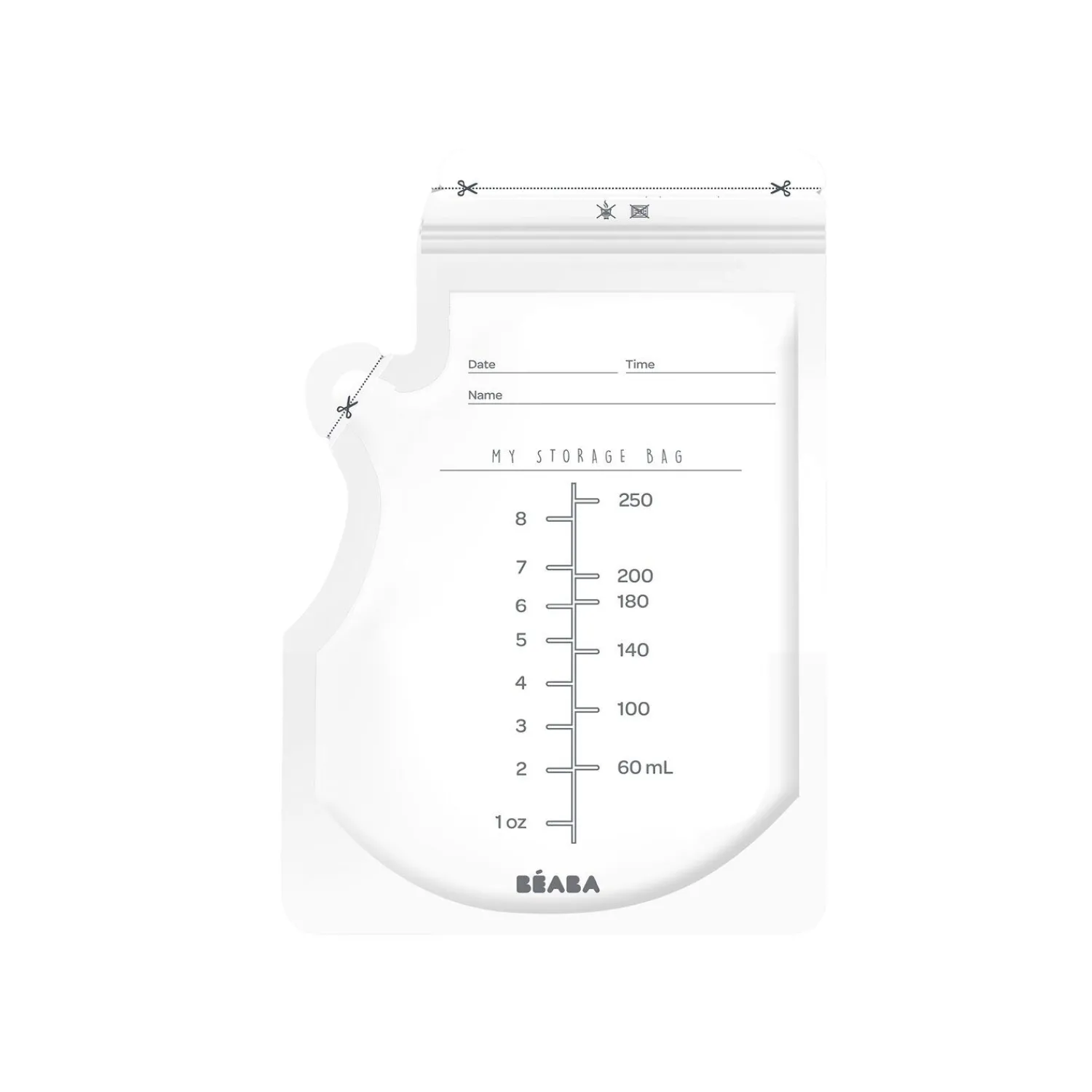 BÉABA Sachets de conservation pour lait maternel 250 ml x 50< Accessoires D'allaitement