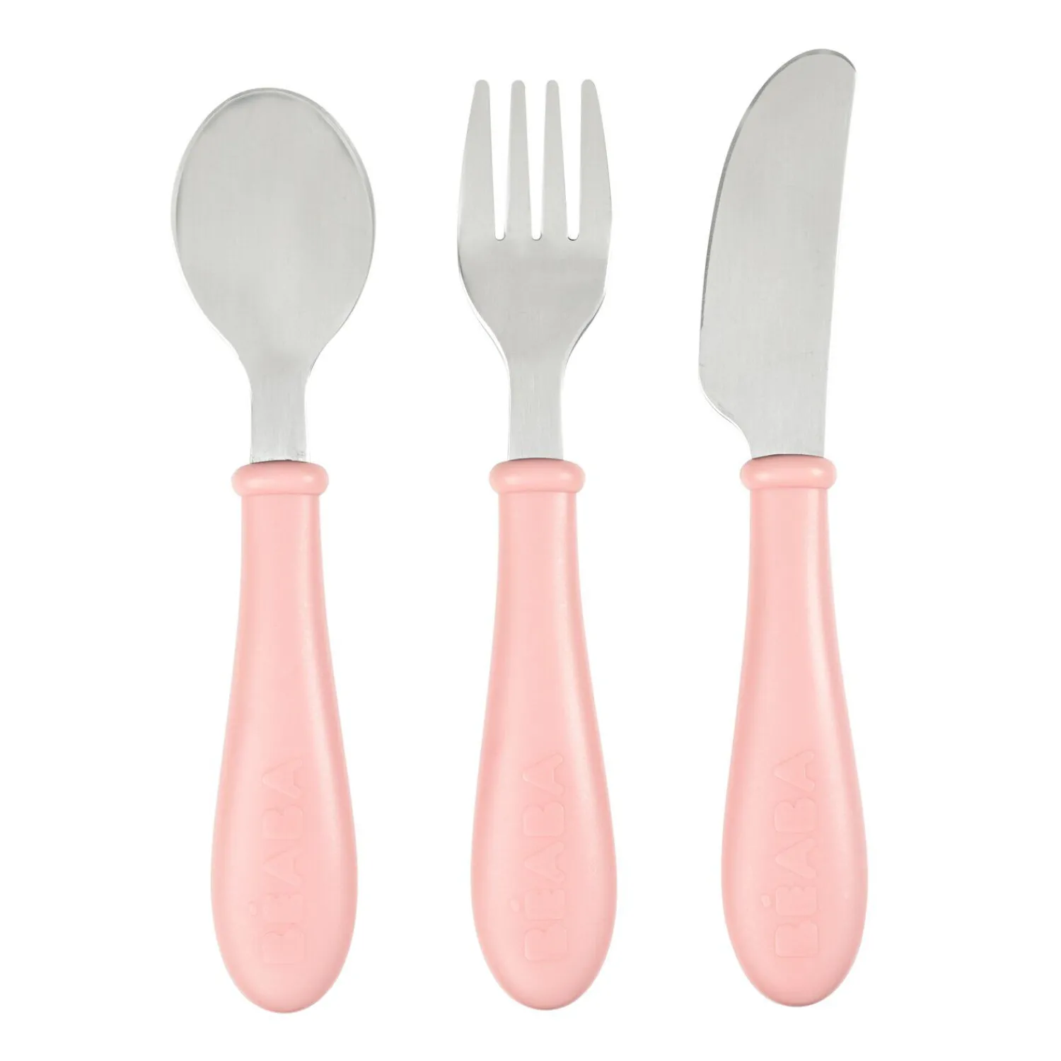 BÉABA Set 3 couverts inox Rose< Couverts Vaisselle Et Bavoirs