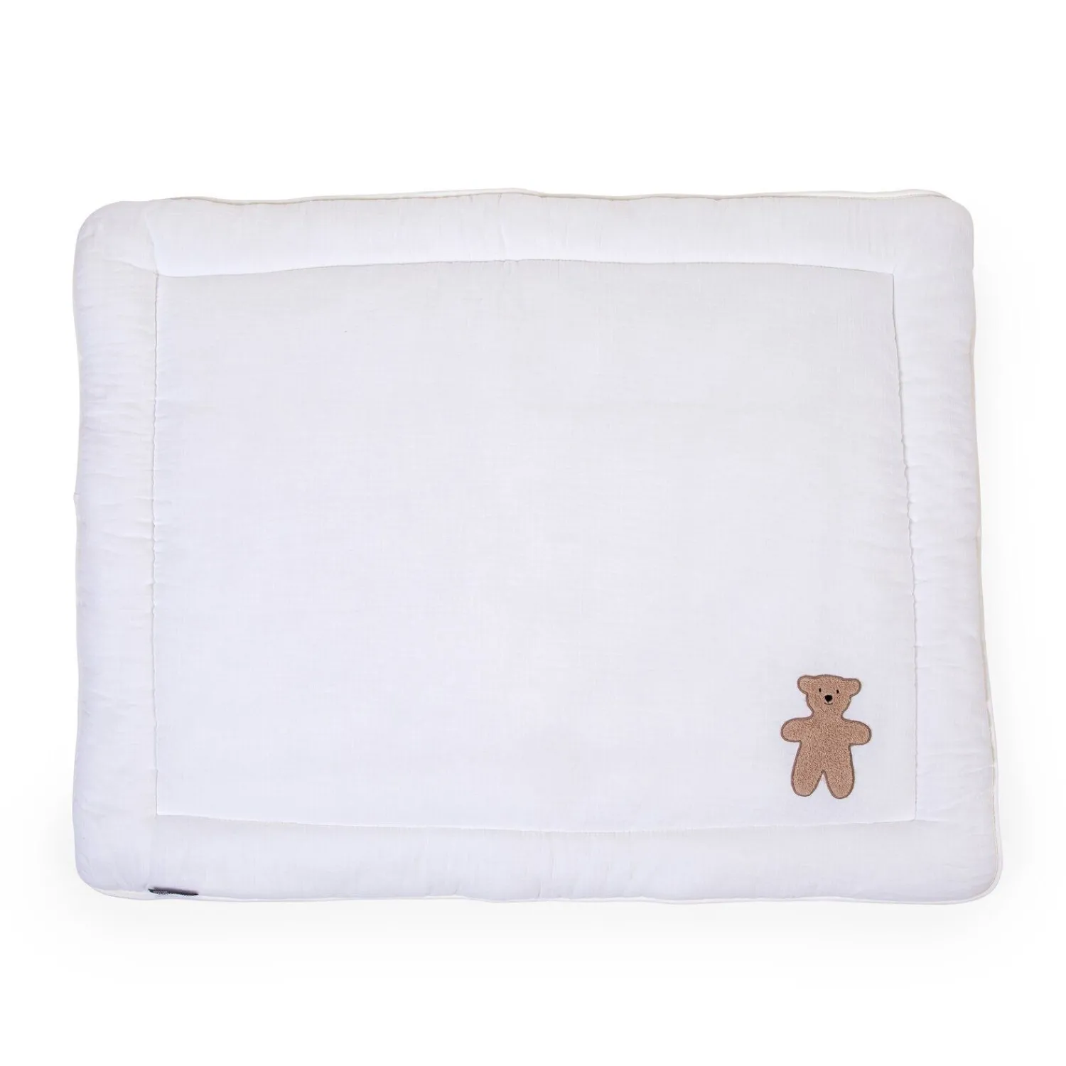 BÉABA Tapis De Parc - 75x95 Cm - Jersey Melange Beige / Muslin Ted< Parcs Bébé Et Accessoires