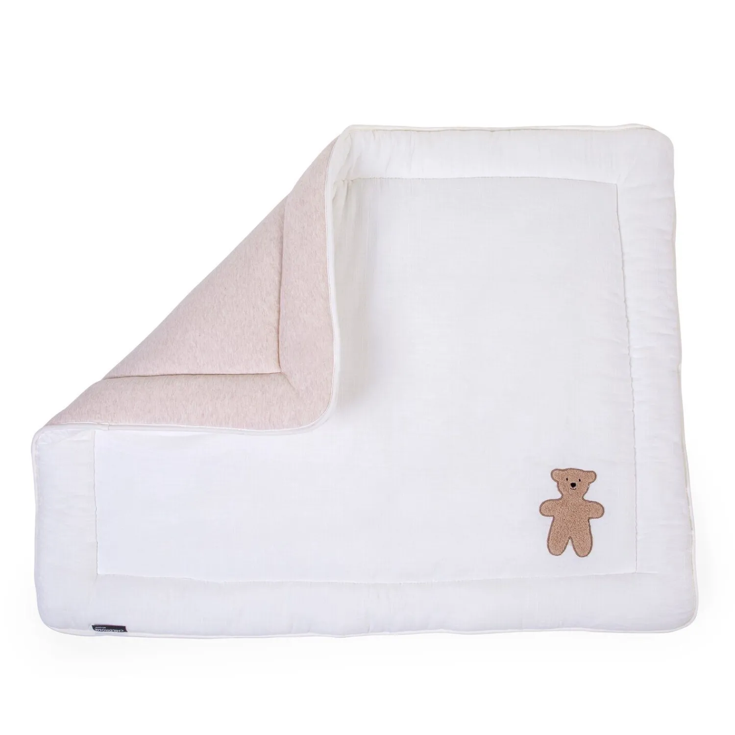 BÉABA Tapis De Parc - 75x95 Cm - Jersey Melange Beige / Muslin Ted< Parcs Bébé Et Accessoires