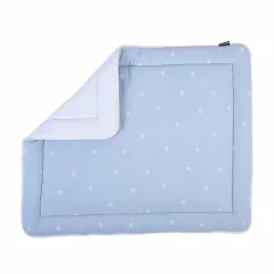 BÉABA Tapis De Parc - 75x95 Cm - Mousseline Fleur - Bleue< Parcs Bébé Et Accessoires