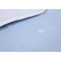 BÉABA Tapis De Parc - 75x95 Cm - Mousseline Fleur - Bleue< Parcs Bébé Et Accessoires