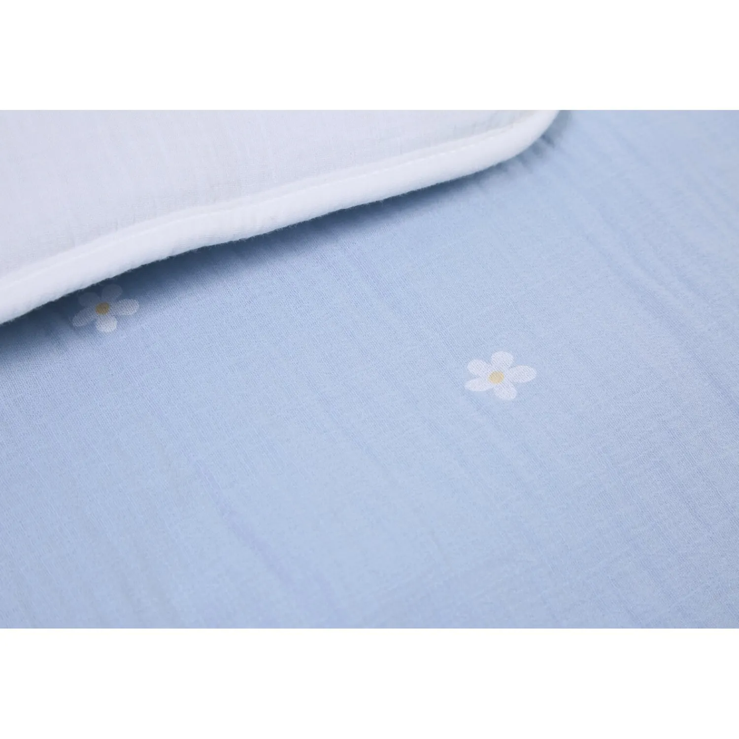 BÉABA Tapis De Parc - 75x95 Cm - Mousseline Fleur - Bleue< Parcs Bébé Et Accessoires