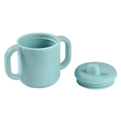 BÉABA Tasse d'apprentissage silicone Bleu< Goûter Sain|Couverts Vaisselle Et Bavoirs