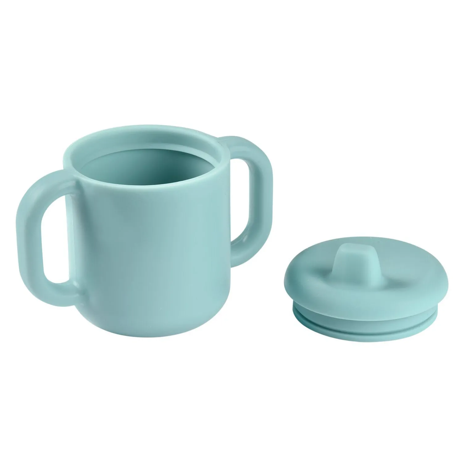 BÉABA Tasse d'apprentissage silicone Bleu< Goûter Sain|Couverts Vaisselle Et Bavoirs