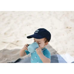 BÉABA Tasse d'apprentissage silicone Bleu< Goûter Sain|Couverts Vaisselle Et Bavoirs