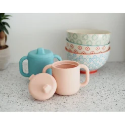 BÉABA Tasse d'apprentissage silicone Rose< Goûter Sain|Couverts Vaisselle Et Bavoirs