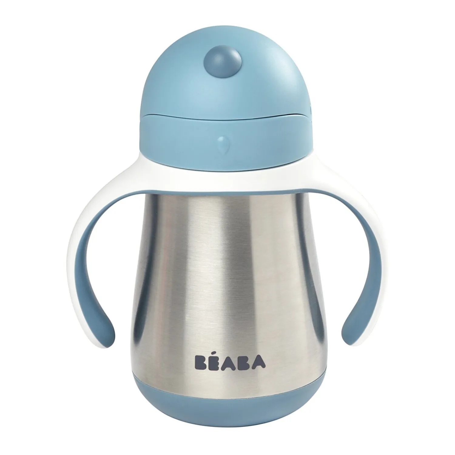 BÉABA Tasse paille inox 250ml Bleu< Couverts Vaisselle Et Bavoirs|Biberons Et Accessoires