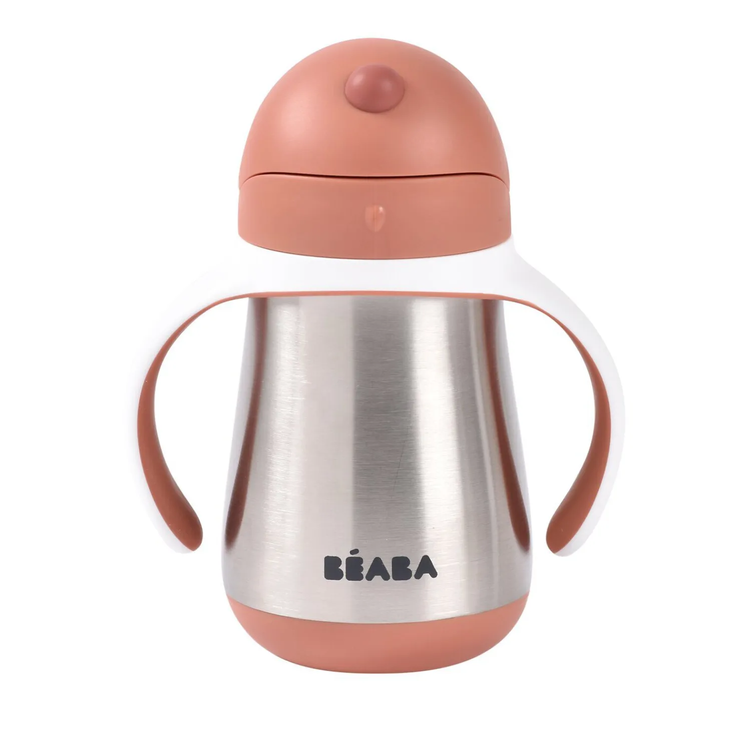 BÉABA Tasse paille inox 250ml Terracotta< Couverts Vaisselle Et Bavoirs|Biberons Et Accessoires