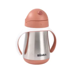 BÉABA Tasse paille inox 250ml Terracotta< Couverts Vaisselle Et Bavoirs|Biberons Et Accessoires