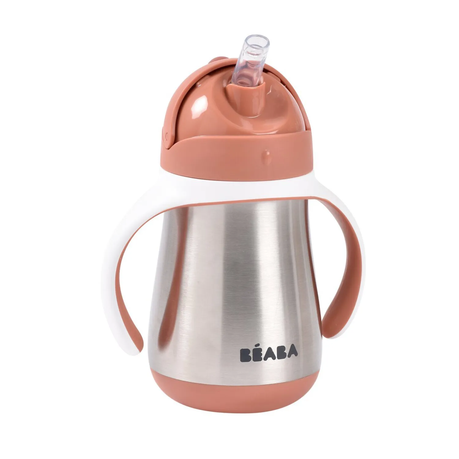BÉABA Tasse paille inox 250ml Terracotta< Couverts Vaisselle Et Bavoirs|Biberons Et Accessoires