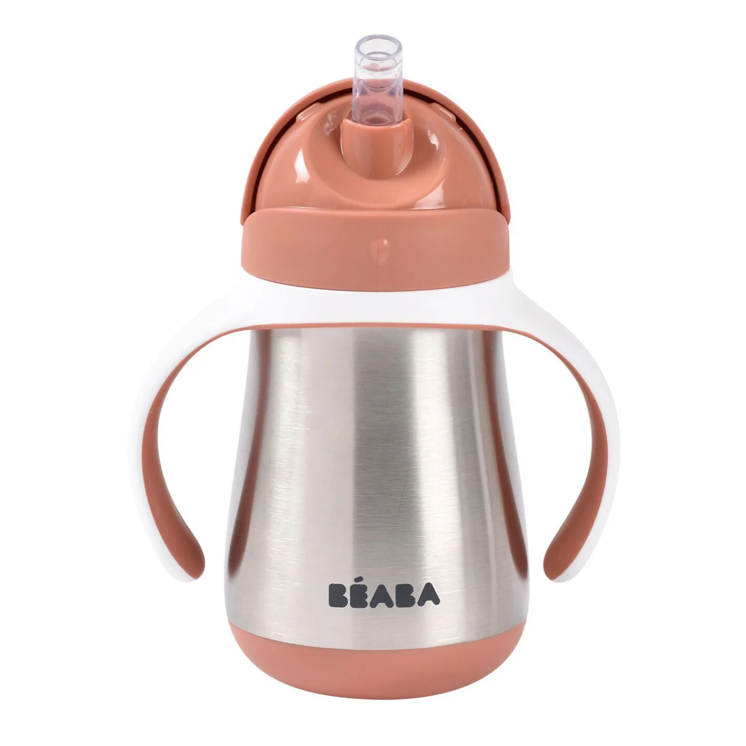 BÉABA Tasse paille inox 250ml Terracotta< Couverts Vaisselle Et Bavoirs|Biberons Et Accessoires