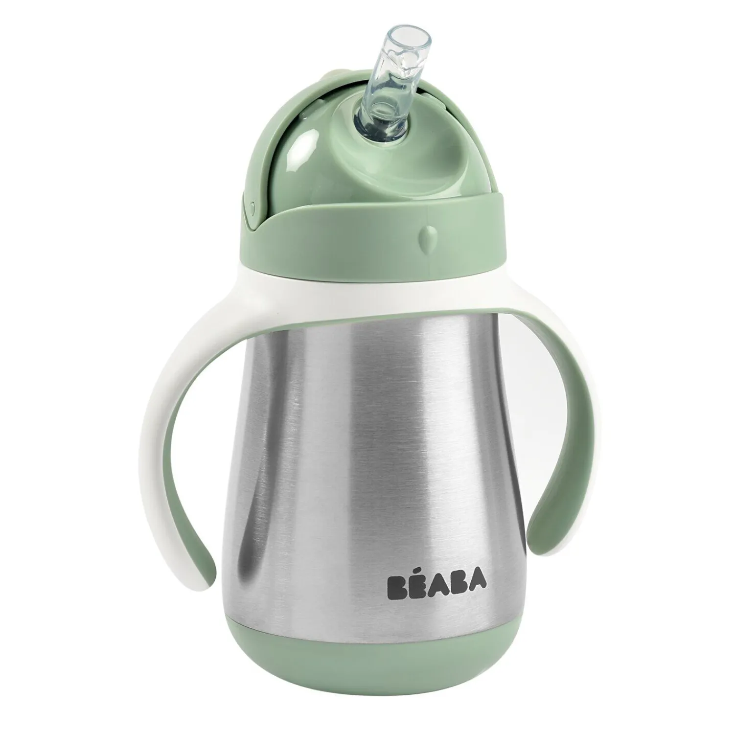 BÉABA Tasse paille inox 250ml Vert sauge< Couverts Vaisselle Et Bavoirs