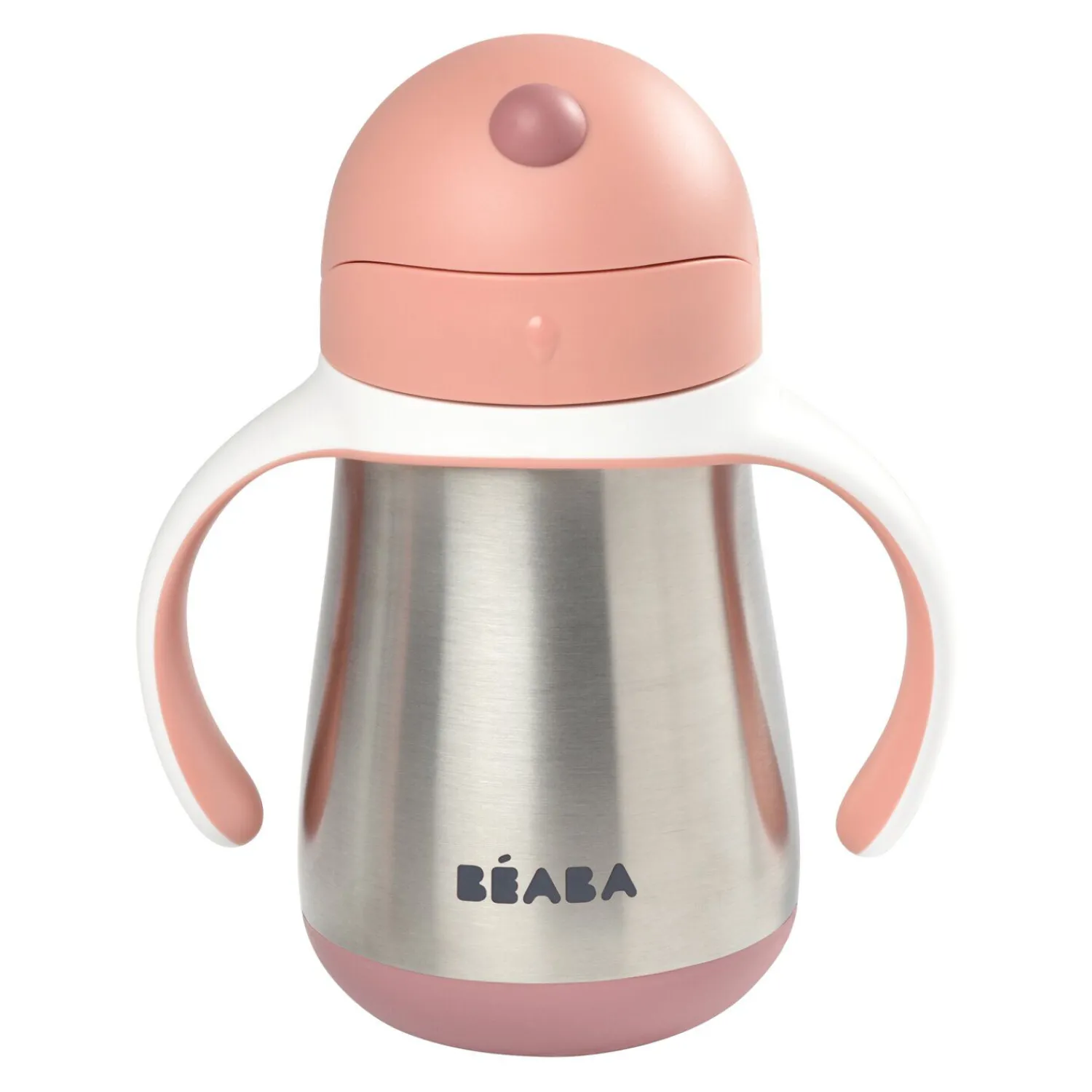 BÉABA Tasse paille inox 250ml Vieux rose< Couverts Vaisselle Et Bavoirs|Biberons Et Accessoires
