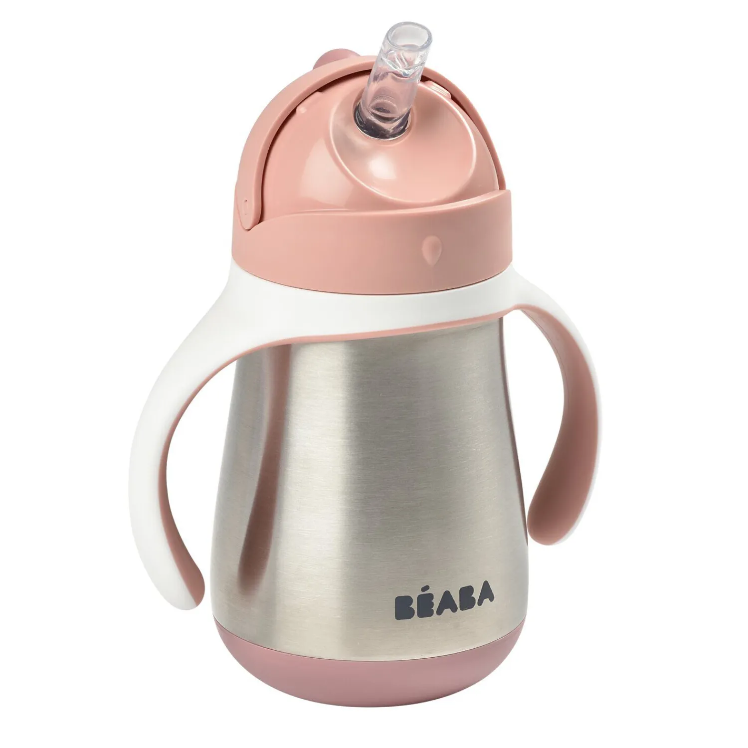 BÉABA Tasse paille inox 250ml Vieux rose< Couverts Vaisselle Et Bavoirs|Biberons Et Accessoires
